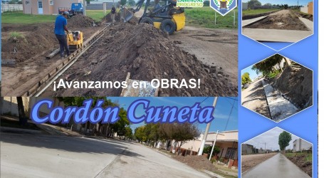 EL TÍO AVANZA EN LA CONSTRUCCIÓN DE CORDON CUNETA